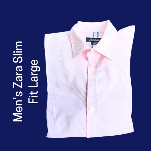 ZARA Men’s Slim Fit Dress Shirt - Picture 3 of 15